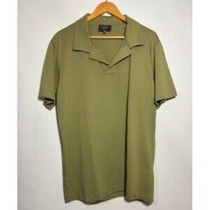 Private White VC Men's Khaki Green Cotton Polo Shirt Made in England Size 4 M